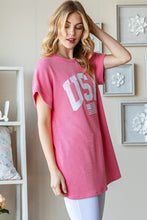 Load image into Gallery viewer, Heimish Full Size USA Graphic Short Sleeve Ribbed Top
