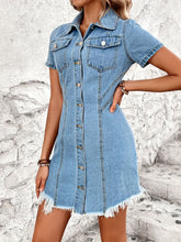 Load image into Gallery viewer, Danica Button Denim Dress
