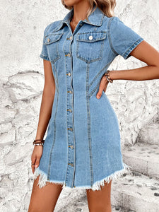 Danica Button Denim Dress