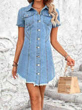 Load image into Gallery viewer, Danica Button Denim Dress
