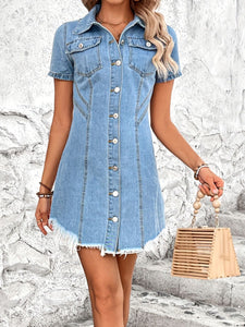 Danica Button Denim Dress