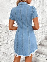 Load image into Gallery viewer, Danica Button Denim Dress
