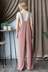 Reese Ribbed Front Pocket Sleeveless Jumpsuit