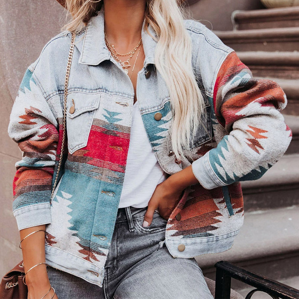 Grange Aztec Denim Jacket