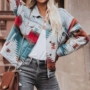 Grange Aztec Denim Jacket