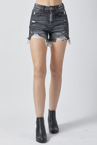 Risen Remi High Rise Distressed Shorts