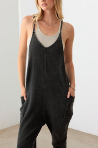 Le Lis Waffle Knit Side Pocket Jumpsuit