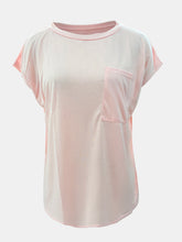 Load image into Gallery viewer, Full Size Round Neck Cap Sleeve T-Shirt
