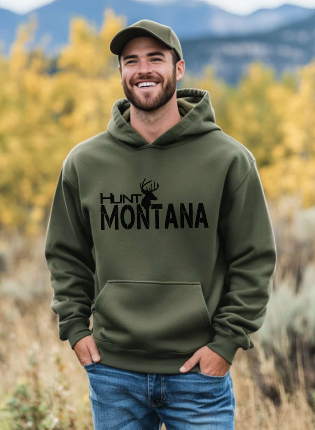 Hunt Montana Graphic Hoodie Sweatshirt