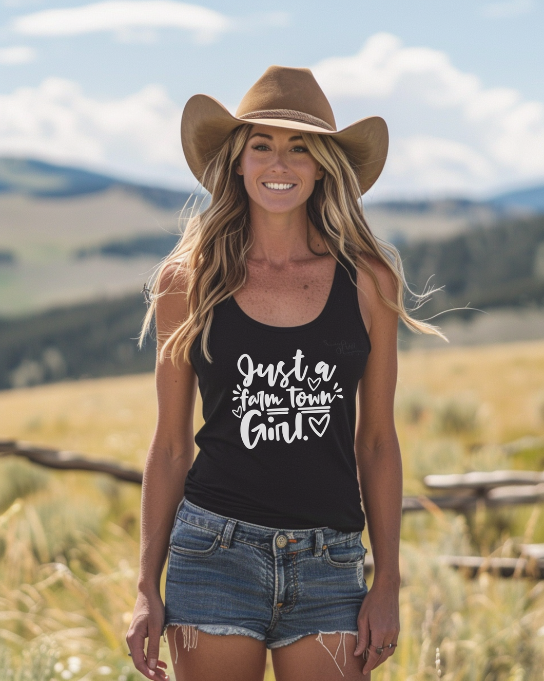 Just a Farm Town Girl Racerback Tank