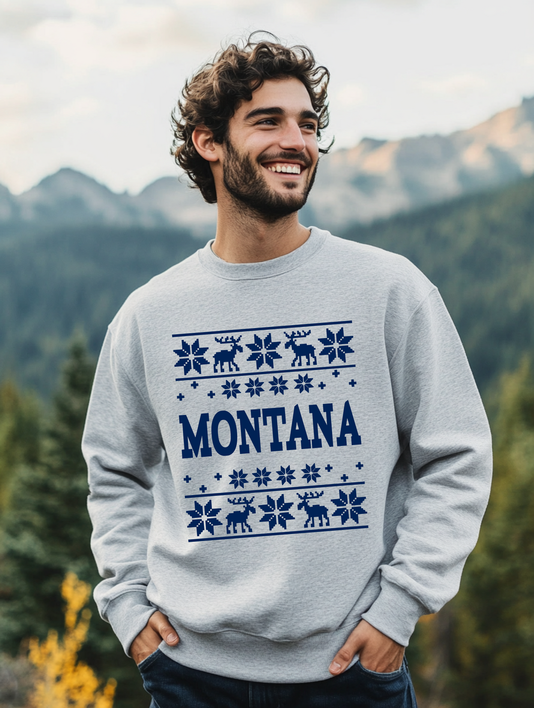 Montana Christmas Crewneck Sweatshirt