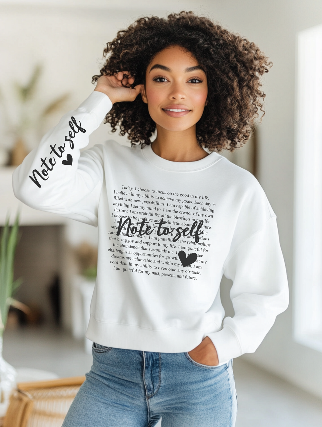 Note To Self Crewneck Sweatshirt