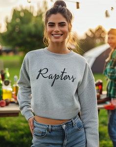 Raptors Puff Crop Crewneck Sweatshirt