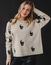 Load image into Gallery viewer, Nora Knit Skulls Sweater
