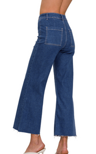 Miranda High Waisted Wide Leg Denim Pants