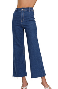 Miranda High Waisted Wide Leg Denim Pants