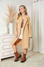 Load image into Gallery viewer, Culture Code Full Size Tied Trench Coat with Pockets
