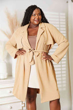 Load image into Gallery viewer, Culture Code Full Size Tied Trench Coat with Pockets
