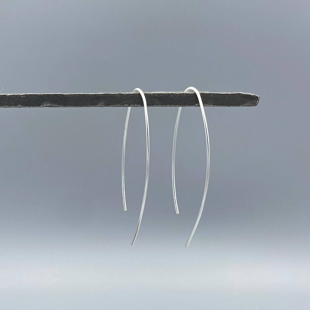 Silver Curved Wire Threader Hoops