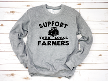 Load image into Gallery viewer, Support Your Local Farmer Crew Neck Sweatshirt
